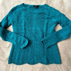 Banana Republic Turquoise Cable Knit Sweater